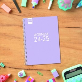 AGENDA ESCOLAR 2024 2025 4º 155X212 1 DiA PaGINA COOL LILA FINOCAM 645060825