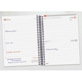 AGENDA ESCOLAR 2024 2025 E10 155X212 1 DiA PaGINA ESPIR LABEL ROJO FINOCAM 633123025