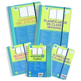 AGENDA DOCENTE 2024 2025 4º 155X212 SEMANA VISTA HORIZONTAL MAGISTRAL PERSONALIZABLE FLOWERS FINOCAM 533580225