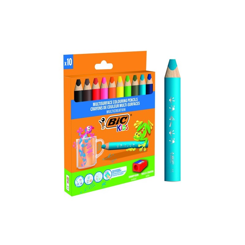 ESTUCHE LAPICES MULTISUPERFICIE BLISTER 10UDS BIC 515276