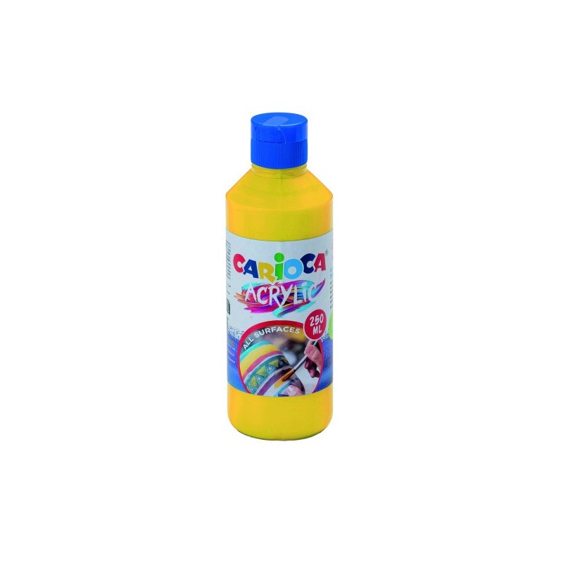 BOTELLA PINTURA ACRILICA 250 ML AMARILLO CARIOCA 40431 03