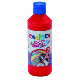 BOTELLA PINTURA ACRILICA 250 ML ROJO CARIOCA 40431 10