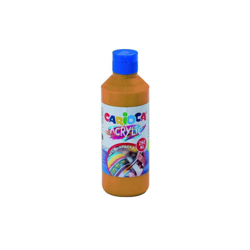 BOTELLA PINTURA ACRILICA 250 ML ORO CARIOCA 40431 19