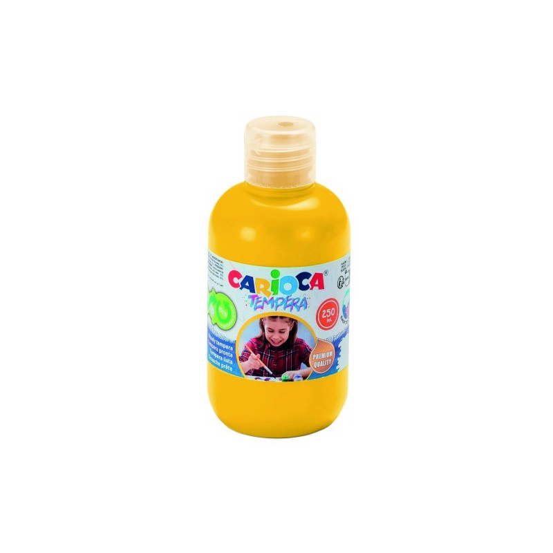 BOTELLA TEMPERA 250 ML AMARILLO CARIOCA 40424 03