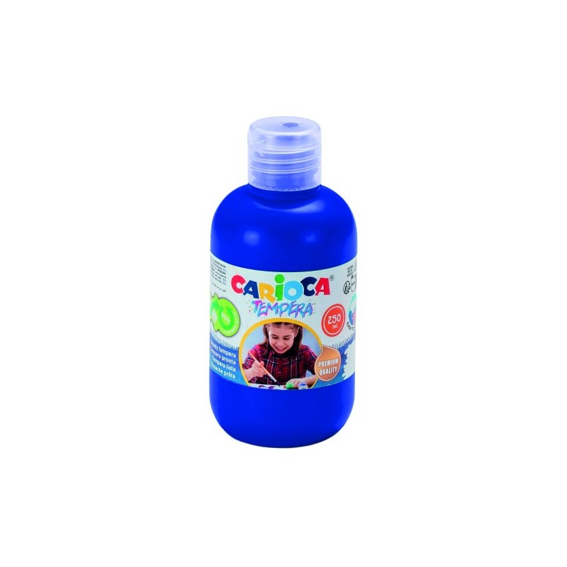 BOTELLA TEMPERA 250 ML AZUL CARIOCA 40424 05