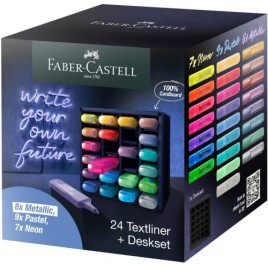 Faber Castell 254602 marcador 24 piezas Punta de cincel Multicolor