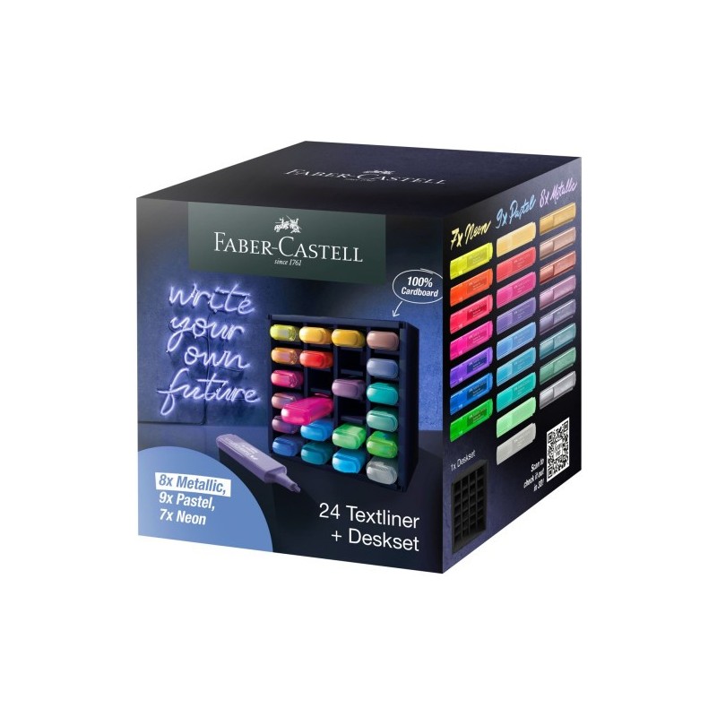 Faber Castell 254602 marcador 24 piezas Punta de cincel Multicolor