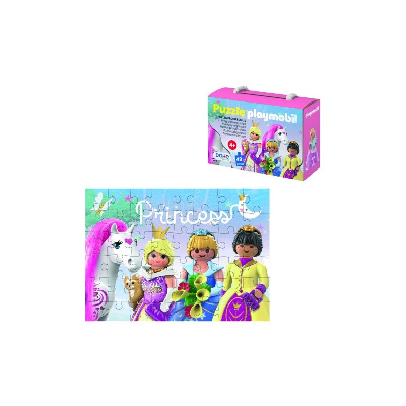 CAJA DE PUZZLE 48 PIEZAS PLAYMOBIL MODELO PRINCESS DOHE 65014