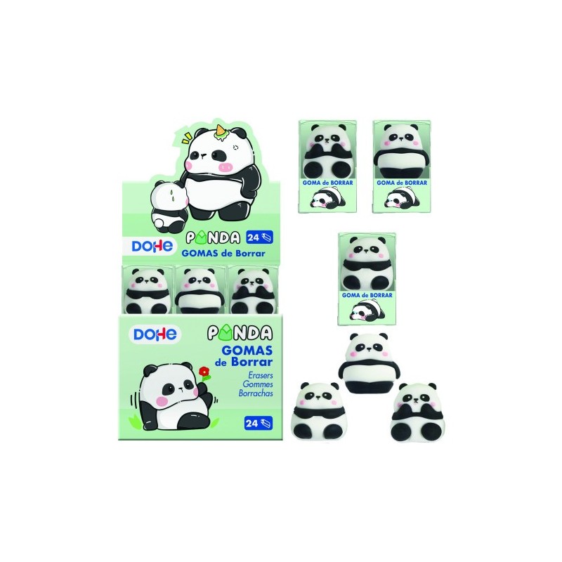 EXPOSITOR CON 24 GOMAS DE BORRAR PANDA DOHE 79635