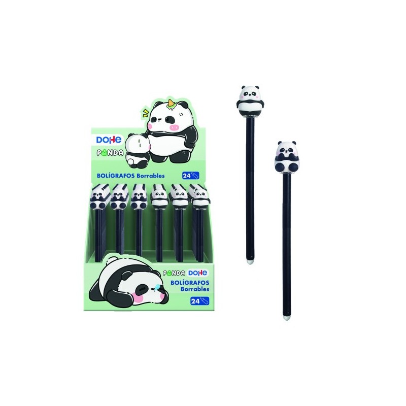 EXPOSITOR CON 24 BOLiGRAFOS BORRABLES PANDA DOHE 79645