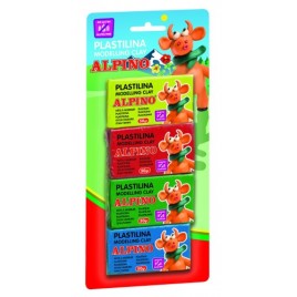 BLISTER 4 UNIDADES PLASTILINA ALPINO DE 50 GRS ALPINO DP000934