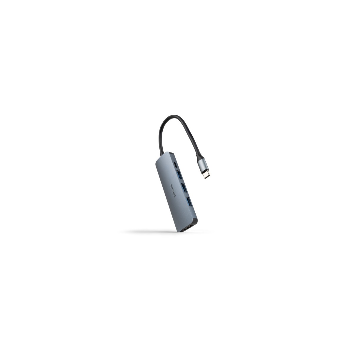 NANOCABLE HUB USB C 3xUSB AUSB C CARGAHDMI GRIS 18 CM