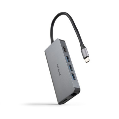 TOOQ HUB USB C 3xUSB AHDMIUSB C CARGARJ45TFSD