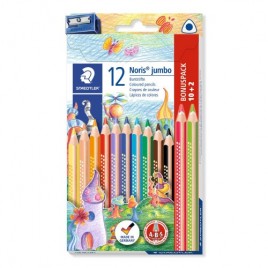 Staedtler 128 Negro Azul Burdeos Marron Verde Azul claro Verde claro Naranja Melocoton Rojo Violeta Amarillo 12 piezas