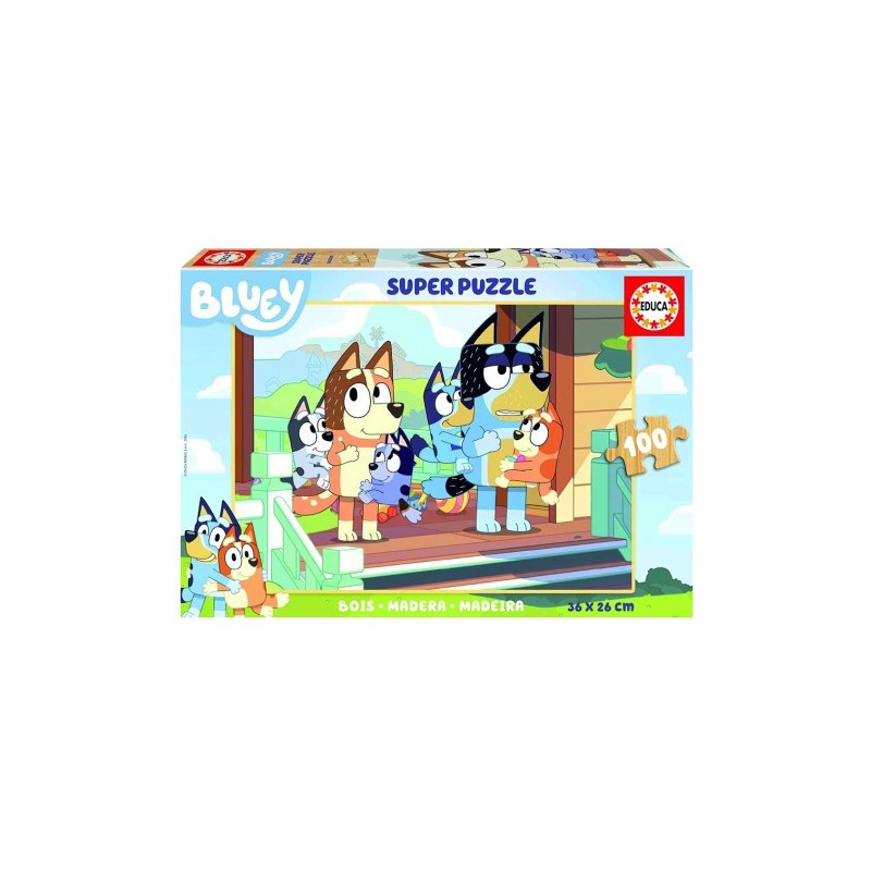 CAJA PUZZLE MADERA BLUEY 100 PIEZAS EDUCA BORRAS 19967 EDUCA 19967