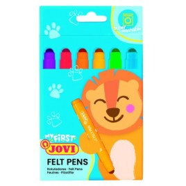 MY FIRST FELT PEN ESTUCHE 6 ROTULADORES COLORES SURTIDOS NEW JOVI 1206