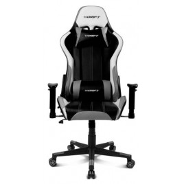 DRIFT DR175 Silla para videojuegos universal Asiento acolchado Negro Gris Blanco