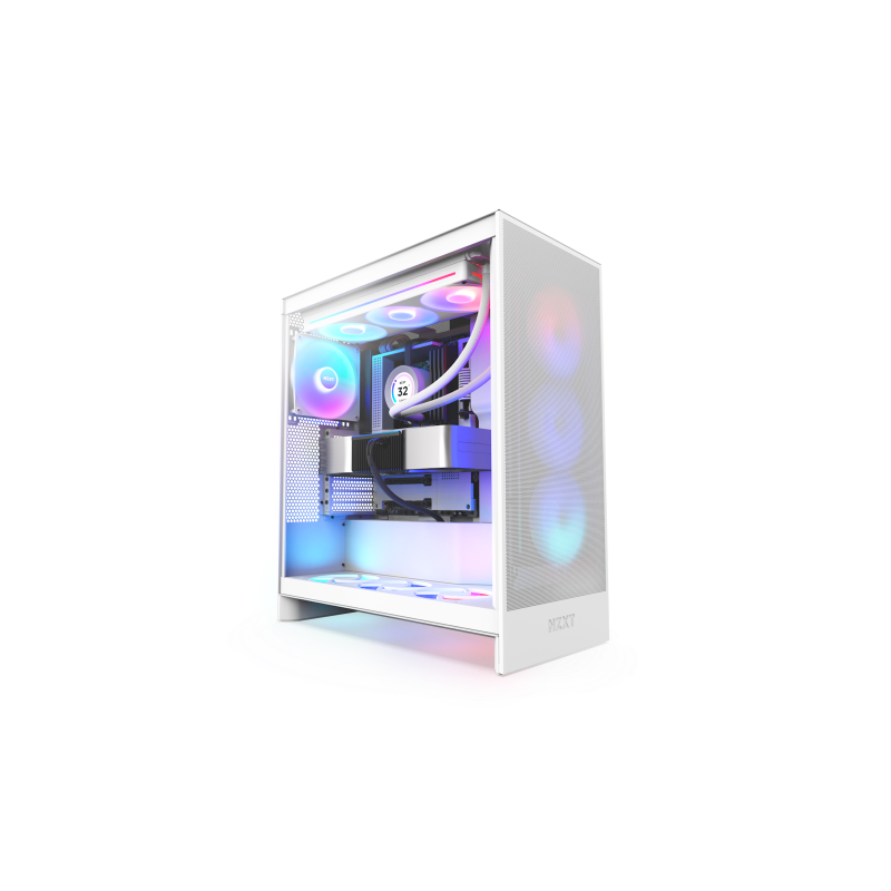 NZXT H7 Flow RGB Midi Tower Blanco