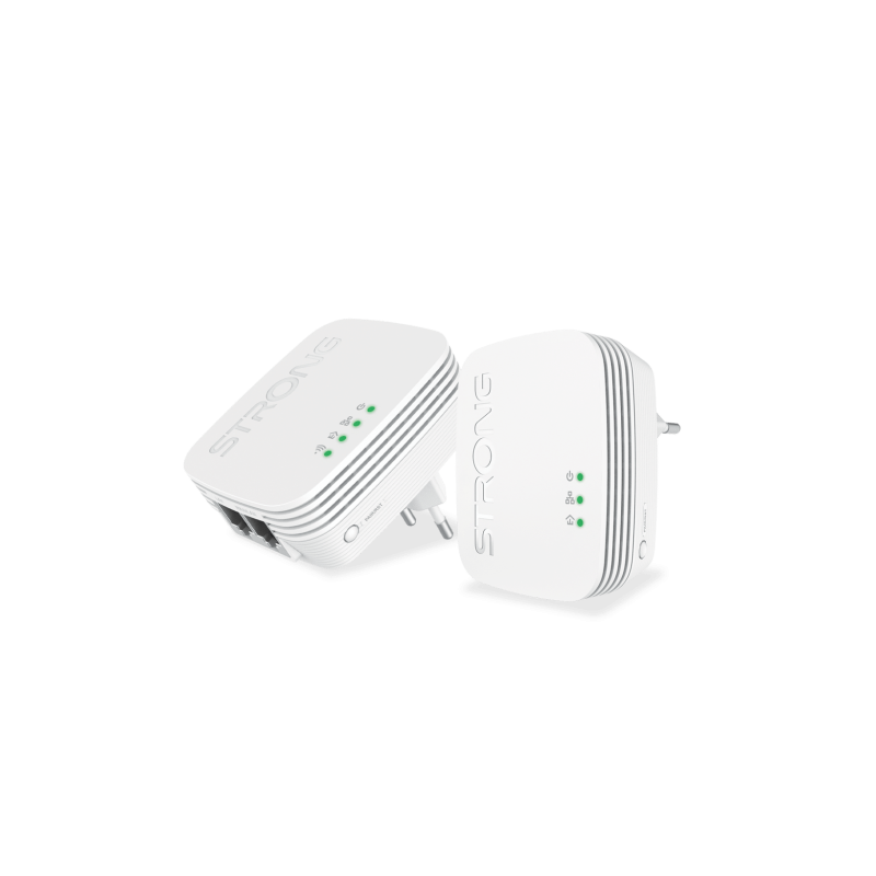 Strong POWERLWF600DUOMINI adaptador de red PowerLine 600 Mbit s Ethernet Wifi Blanco 2 piezas