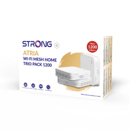 Strong WI FI MESH HOME TRIO PACK 1200 Doble banda 24 GHz 5 GHz Wi Fi 5 80211ac Blanco 3 Interno