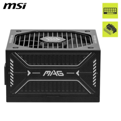 FUENTE ALIMENTACION MSI MAG A750GLS PCIE5PSU750W80 PLUS GOLDMODULAR120MMACTIVE PFCPCI E 50 16 PINX1PCI E 62 PINX4SATA 15 PINX5