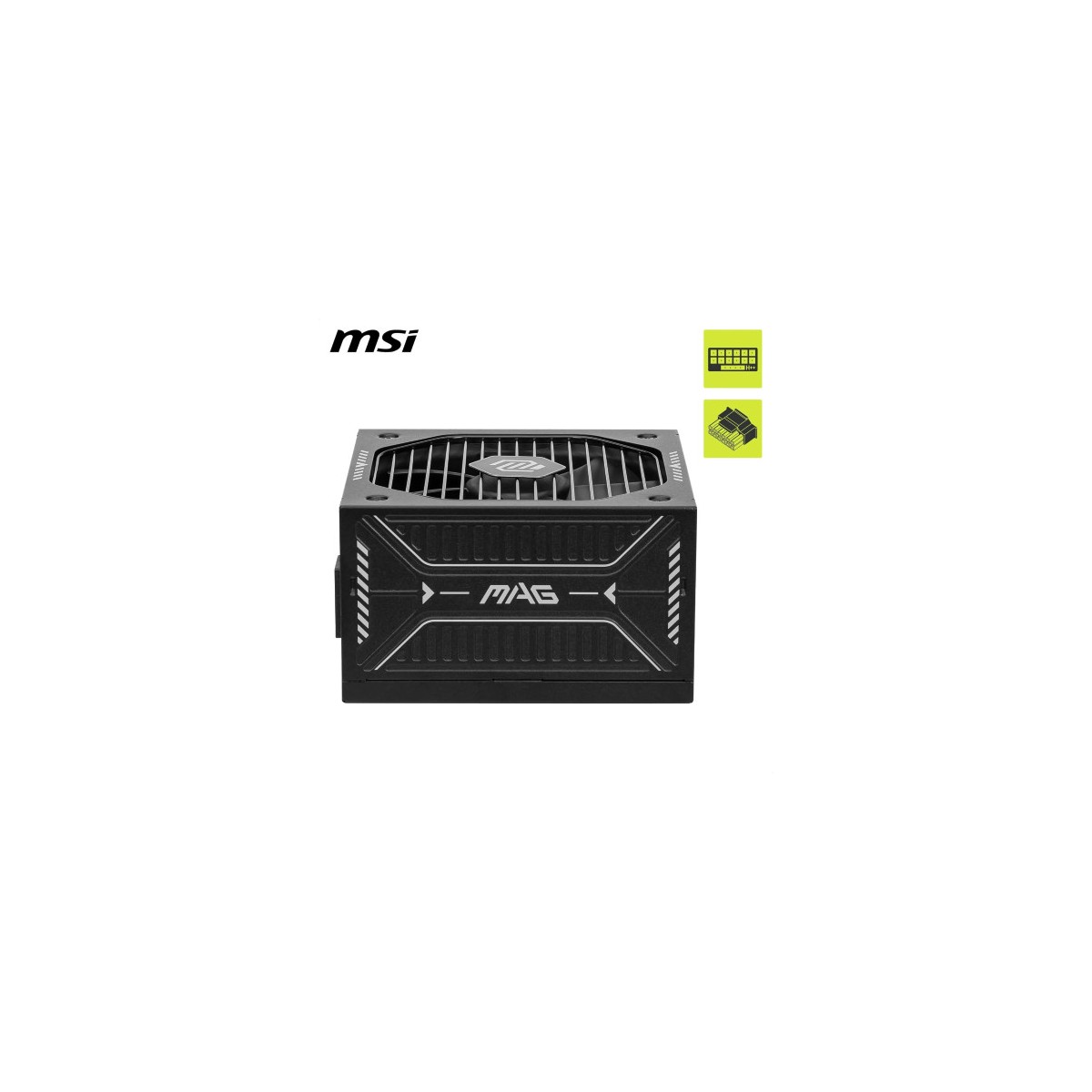 FUENTE ALIMENTACION MSI MAG A750GLS PCIE5PSU750W80 PLUS GOLDMODULAR120MMACTIVE PFCPCI E 50 16 PINX1PCI E 62 PINX4SATA 15 PINX5