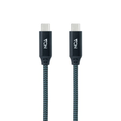 Nanocable Cable USB 32 Gen2x2 20Gbps 5A 100W 4K 60Hz USB C M USB C M Gris Negro 2 m