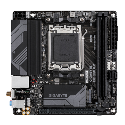 GIGABYTE B650I AX Placa base AMD Ryzen serie 9000 VRM de 521 fases hasta 6400 MHz DDR5 OC 1xPCIe 40 M2 LAN 25 GbE WIFI 6E USB 3