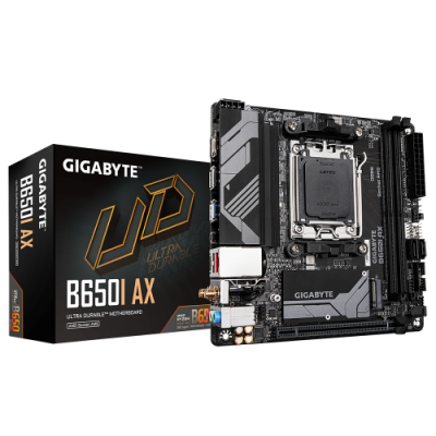 GIGABYTE B650I AX Placa base AMD Ryzen serie 9000 VRM de 521 fases hasta 6400 MHz DDR5 OC 1xPCIe 40 M2 LAN 25 GbE WIFI 6E USB 3