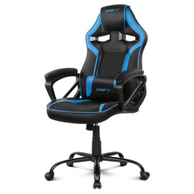 DRIFT DR50 Silla para videojuegos de PC Asiento acolchado tapizado Negro Azul