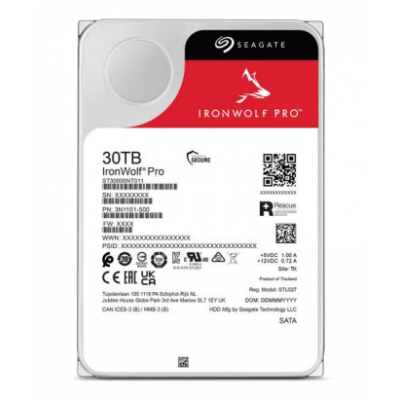 Seagate IronWolf Pro ST30000NT011 disco duro interno 30 TB 7200 RPM 512 MB 35 Serial ATA III