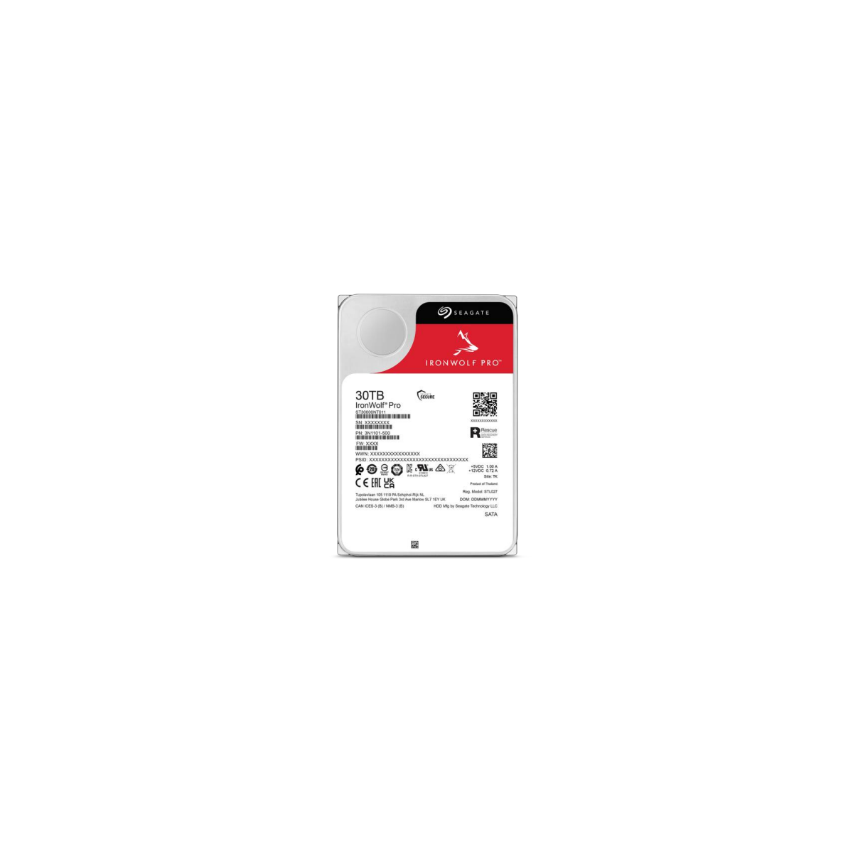 Seagate IronWolf Pro ST30000NT011 disco duro interno 30 TB 7200 RPM 512 MB 35 Serial ATA III