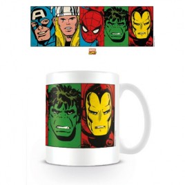 TAZA DESAYUNO MARVEL CARAS COMIC PYRAMID INTERNATIONAL REDSTRING MG23443