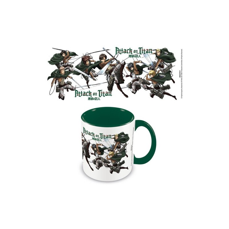 TAZA PERSONAJES ATTACK ON TITAN INTERIOR VERDE 315 ML PYRAMID INTERNATIONAL REDSTRING MGC27411