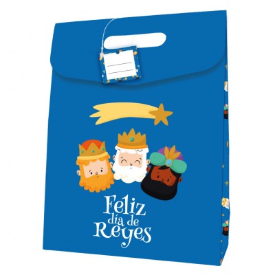 BOLSA CARTON CIERRE ADHESIVO REYES MAGOS 338X41 CM COLORES SURTIDOS BISMARK 332880