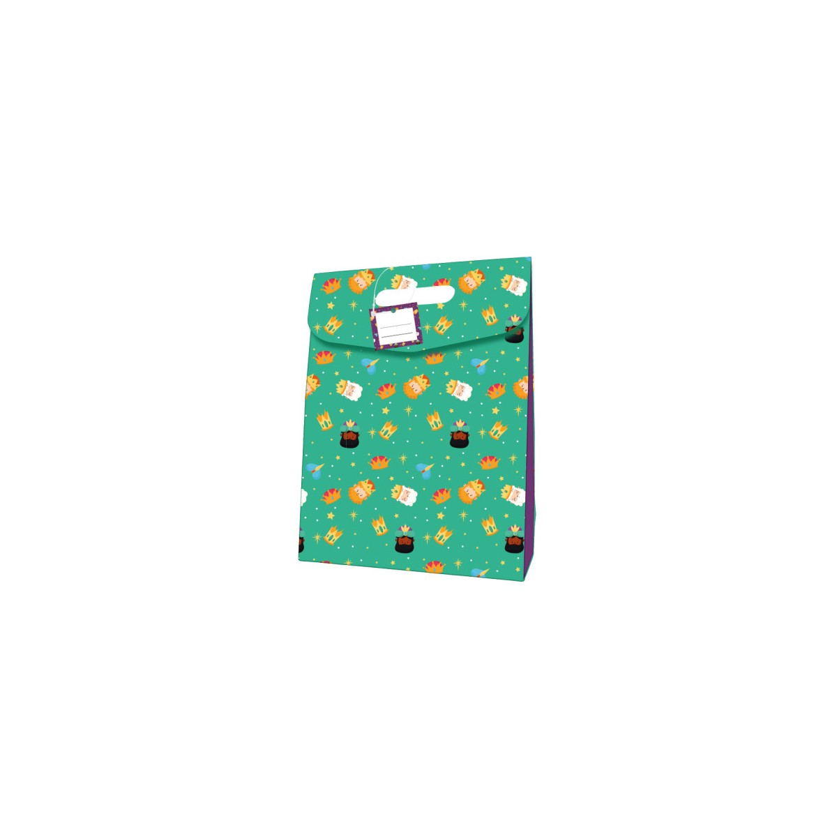 BOLSA CARTON CIERRE ADHESIVO REYES MAGOS 338X41 CM COLORES SURTIDOS BISMARK 332880
