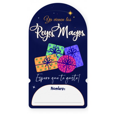 PACK 6 ETIQUETAS ADHESIVAS REYES MAGOS 6X165 CM BISMARK 333589