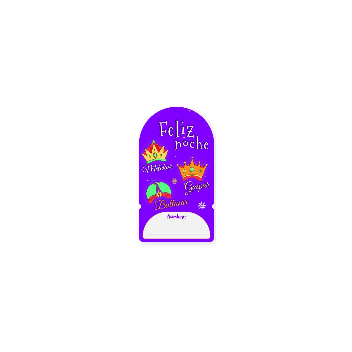 PACK 6 ETIQUETAS ADHESIVAS REYES MAGOS 6X165 CM BISMARK 333589