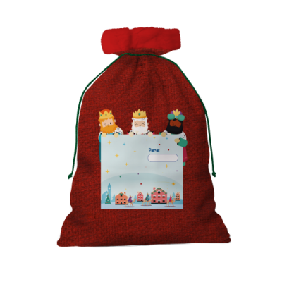 SACO REGALOS REYES MAGOS GRANDE 49X69 CM BISMARK 333594