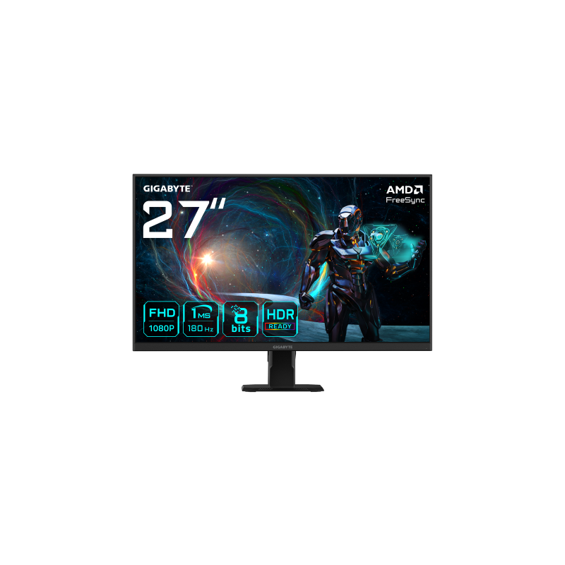 GIGABYTE GS27FA 27 Monitor de Juego FHD 1920 x 1080 FHD 180Hz 1ms 300 cd m2 FreeSync HDR Ready HDMI 20