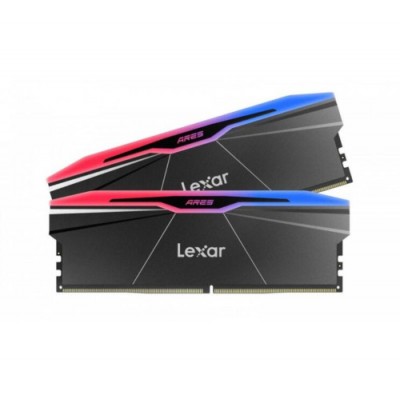 LEXAR MEMORIA ARES 20 DDR5 6000 CL26 135V MEMORY WITH HEATSINK AND RGB LIGHTINGDUAL PACK BLACK COLOR
