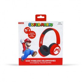 AURICULARES KIDS BT LOGO SUPER MARIO ROJO OTL TECHNOLOGIES REDSTRING SM1016