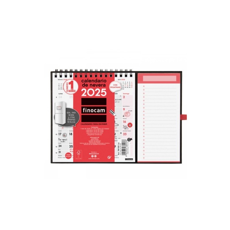 CALENDARIO 2025 NEUTRO ESCRIBIR IMAN XS 140X150MM FINOCAM 781350025