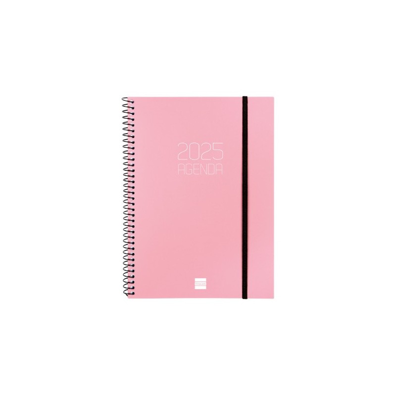 AGENDA 2025 BASIC OPAQUE E10 155X212MM SEMANA VISTA HORIZONTAL ROSA FINOCAM 742764525