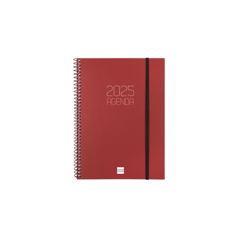 AGENDA 2025 BASIC OPAQUE E10 155X212MM SEMANA VISTA HORIZONTAL BURDEOS FINOCAM 742767425