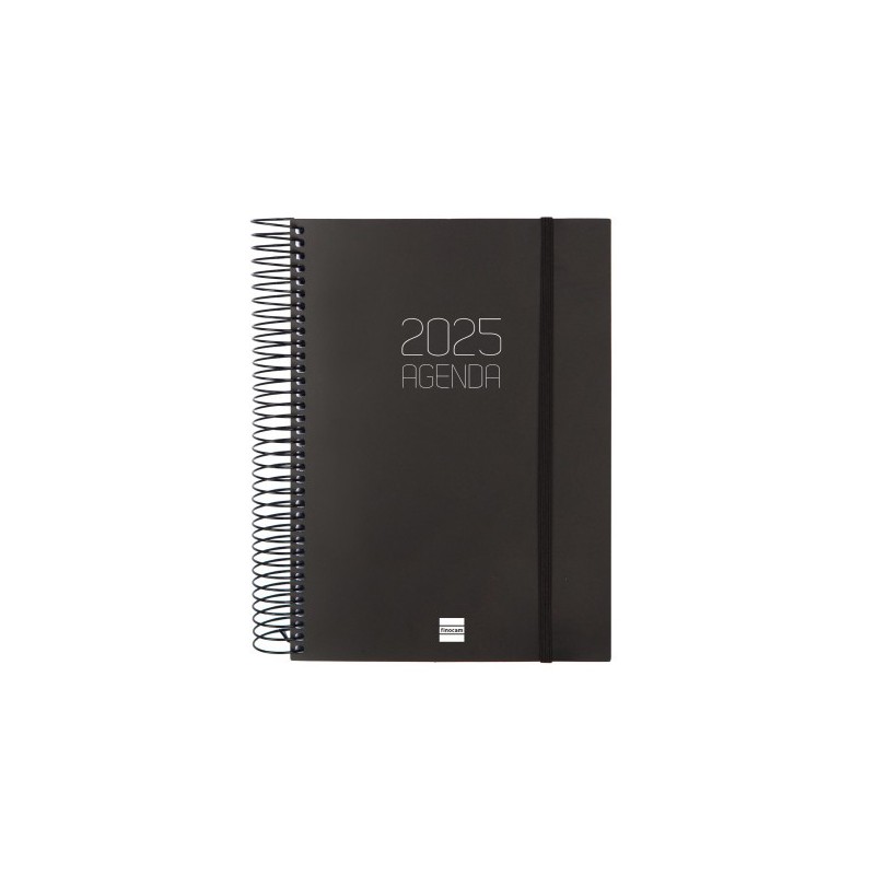 AGENDA 2025 BASIC OPAQUE E10 155X212MM DIA PAGINA NEGRO FINOCAM 742916025
