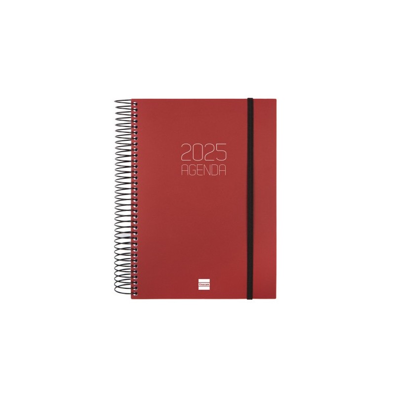 AGENDA 2025 BASIC OPAQUE E10 155X212MM DIA PAGINA BURDEOS FINOCAM 742917425