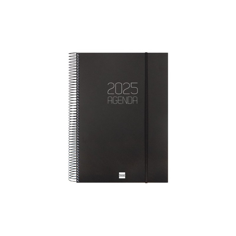 AGENDA 2025 BASIC OPAQUE E40 210X297MM DIA PAGINA NEGRO FINOCAM 742926025