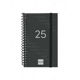 AGENDA 2025 BASIC YEAR E3 79X127MM SEMANA VISTA HORIZONTAL NEGRO FINOCAM 741426025