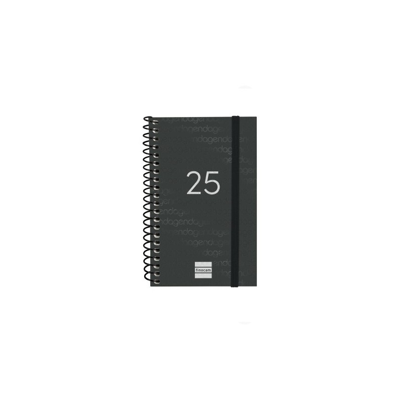 AGENDA 2025 BASIC YEAR E3 79X127MM SEMANA VISTA HORIZONTAL NEGRO FINOCAM 741426025